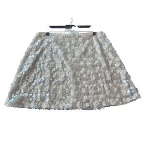 Francescas Ivory Sequin Embellished Skirt Large